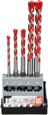 UNIVERSAL DRILLS 5PCS 4-10MM HEX (YT-44789)
