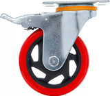 CASTOR WITH BRAKE | RED/BLACK | Ø 100 MM (80664)