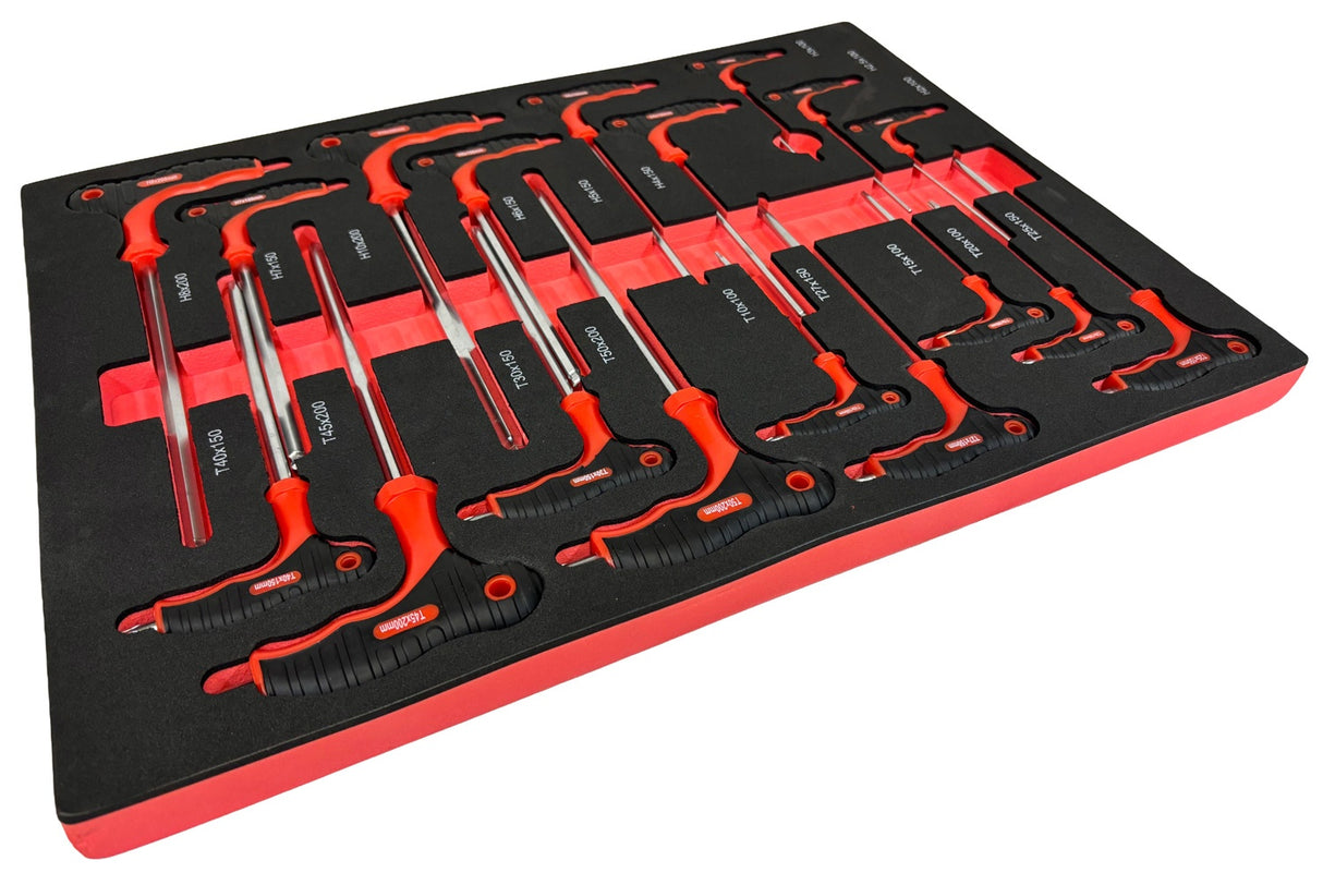 TOOL CABINET ON WHEELS | METAL WORKTOP | WITH TOOLS | 7 DRAWERS / 1 DOOR | 322 TOOLS (H7002)