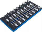 TOOL TRAY 1/3: BIT SOCKET SET | 12.5 MM (1/2") | SPLINE (FOR RIBE) | 25 PCS. (4117)
