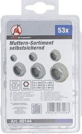 NUT ASSORTMENT | SELF-LOCKING | METRIC | M4 - M12 | 53 PCS. (88144)