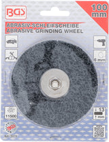 ABRASIVE GRINDING WHEEL | BLACK | Ø 100 MM | 8 MM MOUNTING HOLE (3978)