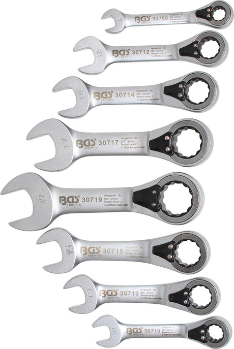 RATCHET COMBINATION WRENCH SET | REVERSIBLE | 8 - 19 MM | 8 PCS. (30720)