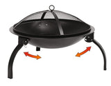 STEEL FIRE PIT WITH FOLDING LEGS 56X39CM (99912)