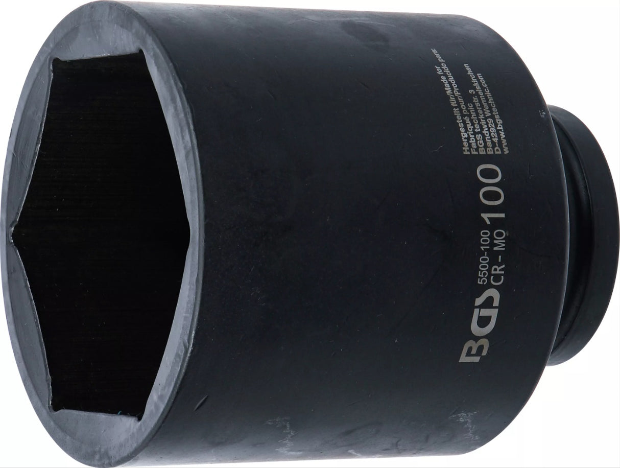 IMPACT SOCKET HEXAGON, DEEP | 25 MM (1") DRIVE | 100 MM (5500-100)
