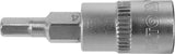 SOCKET BIT HEX 1/4" 4MM L37MM (YT-04371)