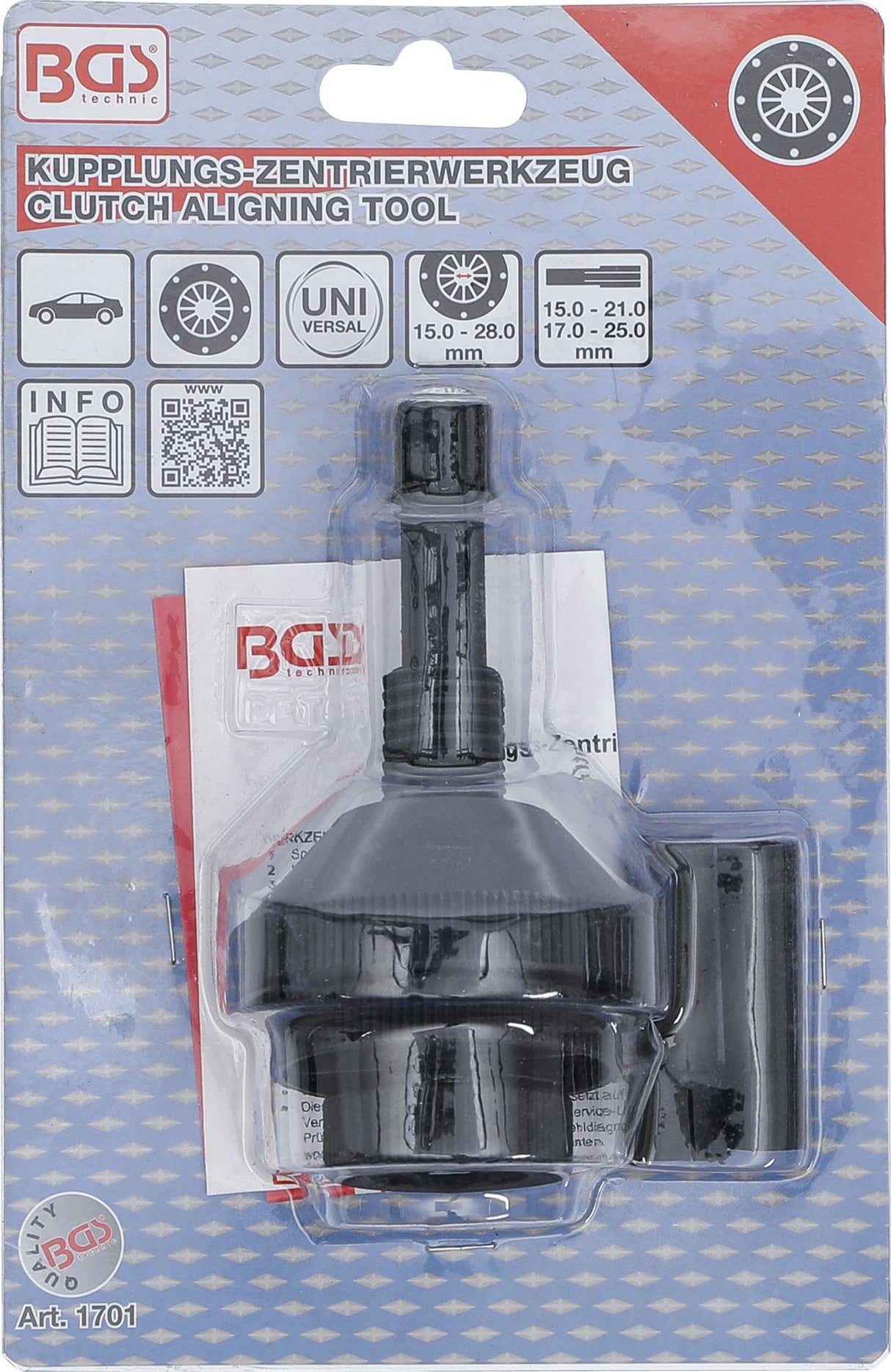 CLUTCH ALIGNING TOOL | UNIVERSAL | FOR HUB DIAMETER 15 - 28 MM (1701)