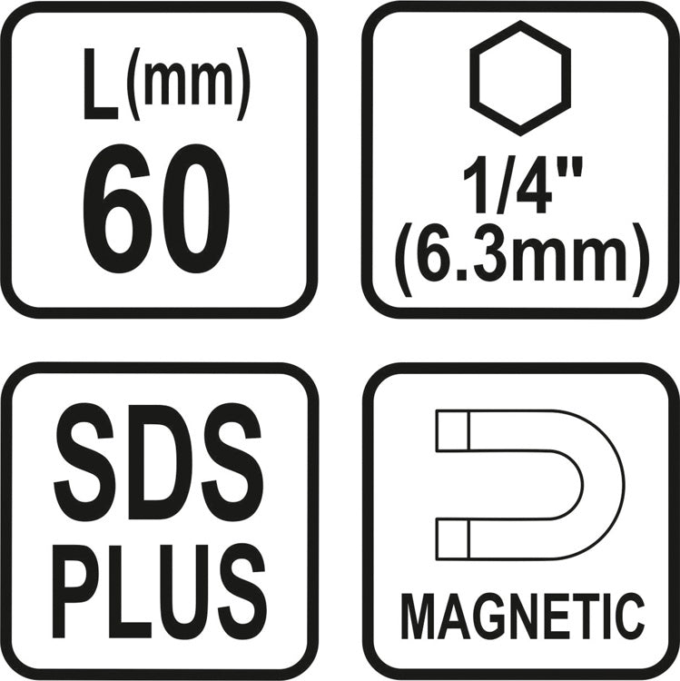 SDS PLUS ADAPTOR FOR SCREWDRIVER BITS (23460)