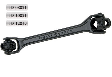 MULTIFUNCTIONAL WRENCH WITH SWIVEL HEADS 8-IN-1: 8-10-12-13/14-17-19-21 MM (JD-08021)
