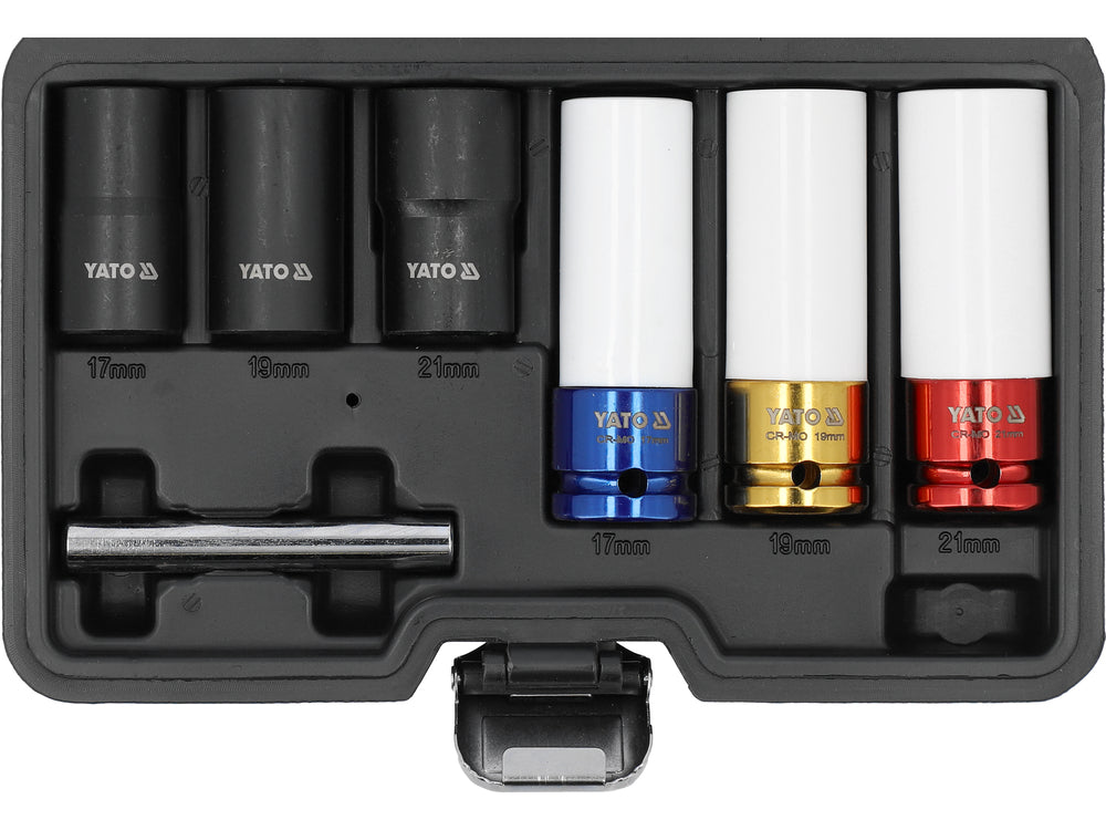 WHEEL NUT AND TWIST SOCKET SET 1/2" 7PCS (YT-10559)