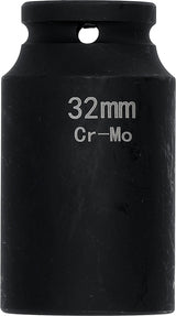 IMPACT SOCKET, HEXAGONAL, LONG | 12.5 MM (1/2") | 32 MM (YT-10298)