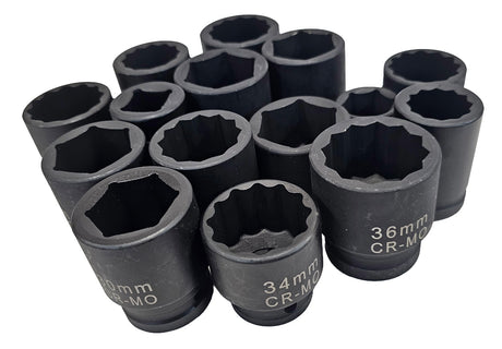 IMPACT SOCKET | 12-POINT | 20 MM (3/4") | 36 MM (S34-36B)