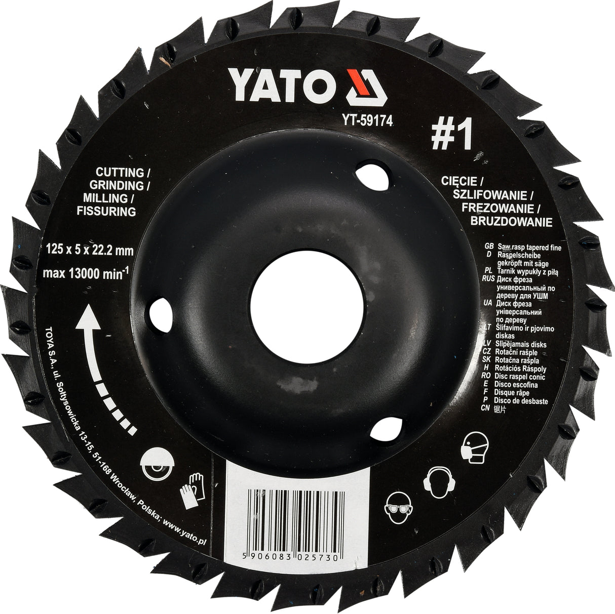 DISC/CUTTER FOR WOOD 125 MM, NO1 (YT-59174)