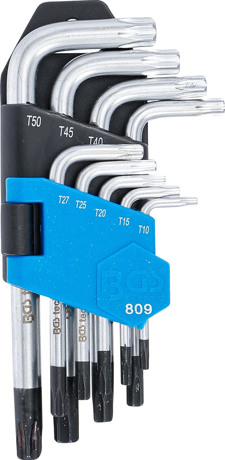 L-TYPE WRENCH SET | SHORT | T-STAR TAMPERPROOF (FOR TORX) T10 - T50 | 9 PCS. (809)
