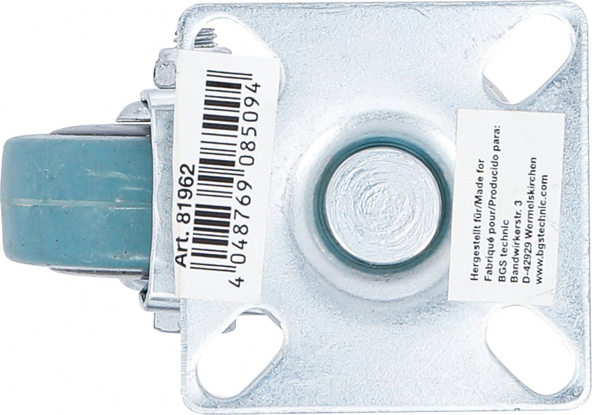 SWIVEL CASTOR | RUBBER | WITH ASSEMBLY PLATE | Ø 50 MM (81962)