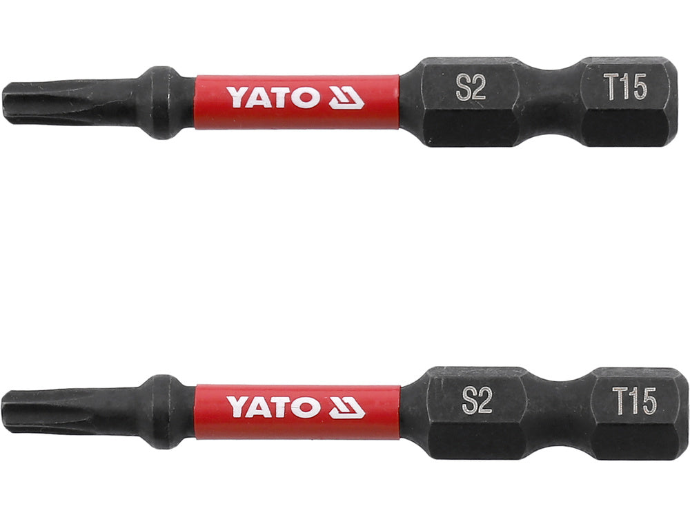 IMPACT SCREWDRIVER BITS 1/4 50MM T15 2PC (YT-78052)
