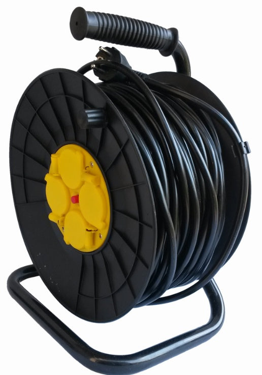 CABLE REEL EXTENSION | 4 WATERPROOF SOCKETS | 3X2.5 MM² | 40 M (EG-0050)