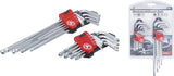 L-TYPE WRENCH SET | LONG | T-STAR (FOR TORX) T10 - T50 / INTERNAL HEXAGON 1.5 - 10 MM | 18 PCS. (822)