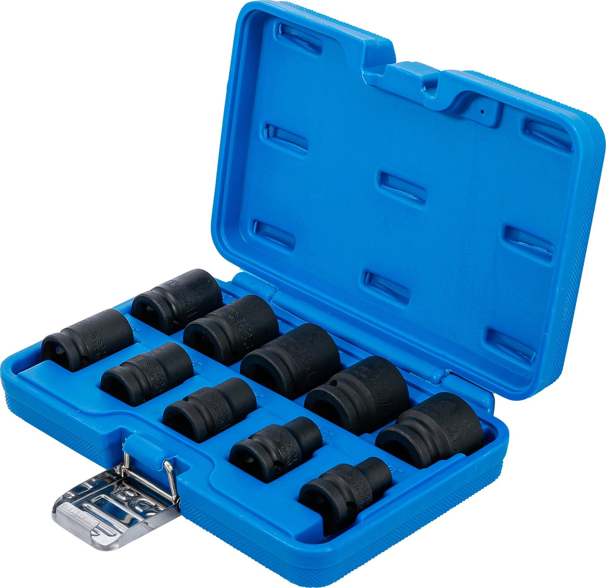 IMPACT SOCKET SET, HEXAGON | 12.5 MM (1/2") DRIVE | 3/8 - 15/16" | INCH SIZES | 10 PCS. (74296)