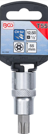 BIT SOCKET | 12.5 MM (1/2") DRIVE | T-STAR TAMPERPROOF (FOR TORX) T55 (4329)