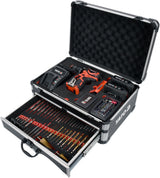 CORDLESS BRUSHLESS DRILL / DRIVER | WITH KIT 18V, 2 BATTERIES | 126 PCS. (YT-44250)