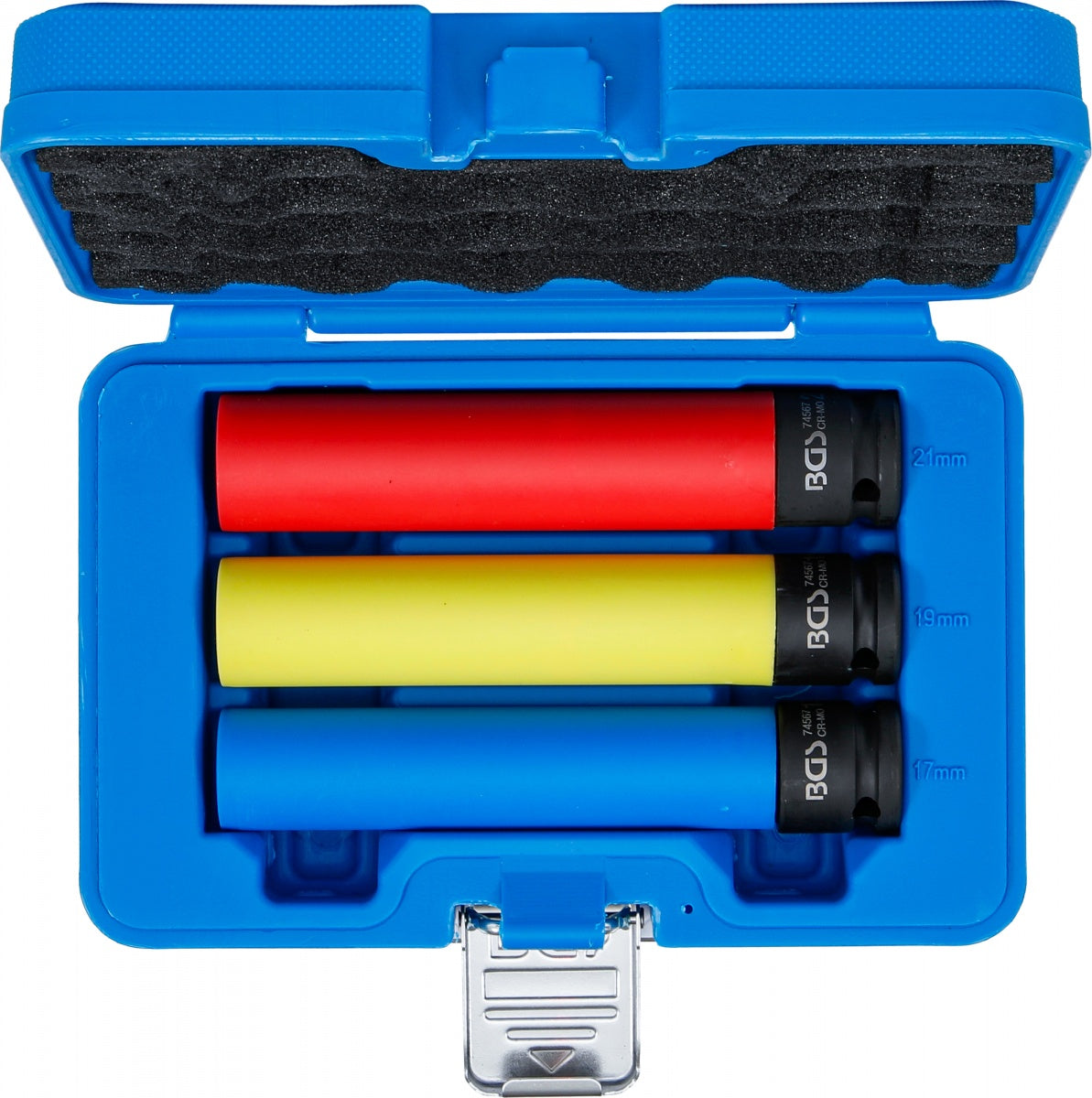PROTECTIVE IMPACT SOCKET SET | EXTRA DEEP | 12.5 MM (1/2") DRIVE | 17 / 19 / 21 MM | 3 PCS. (74567)