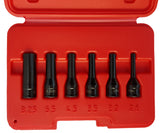 GLOW PLUG ELECTRODE EXTRACTION/REMOVAL SOCKET SET | 6.3 MM (1/4") | 6 PCS. (SK2006)