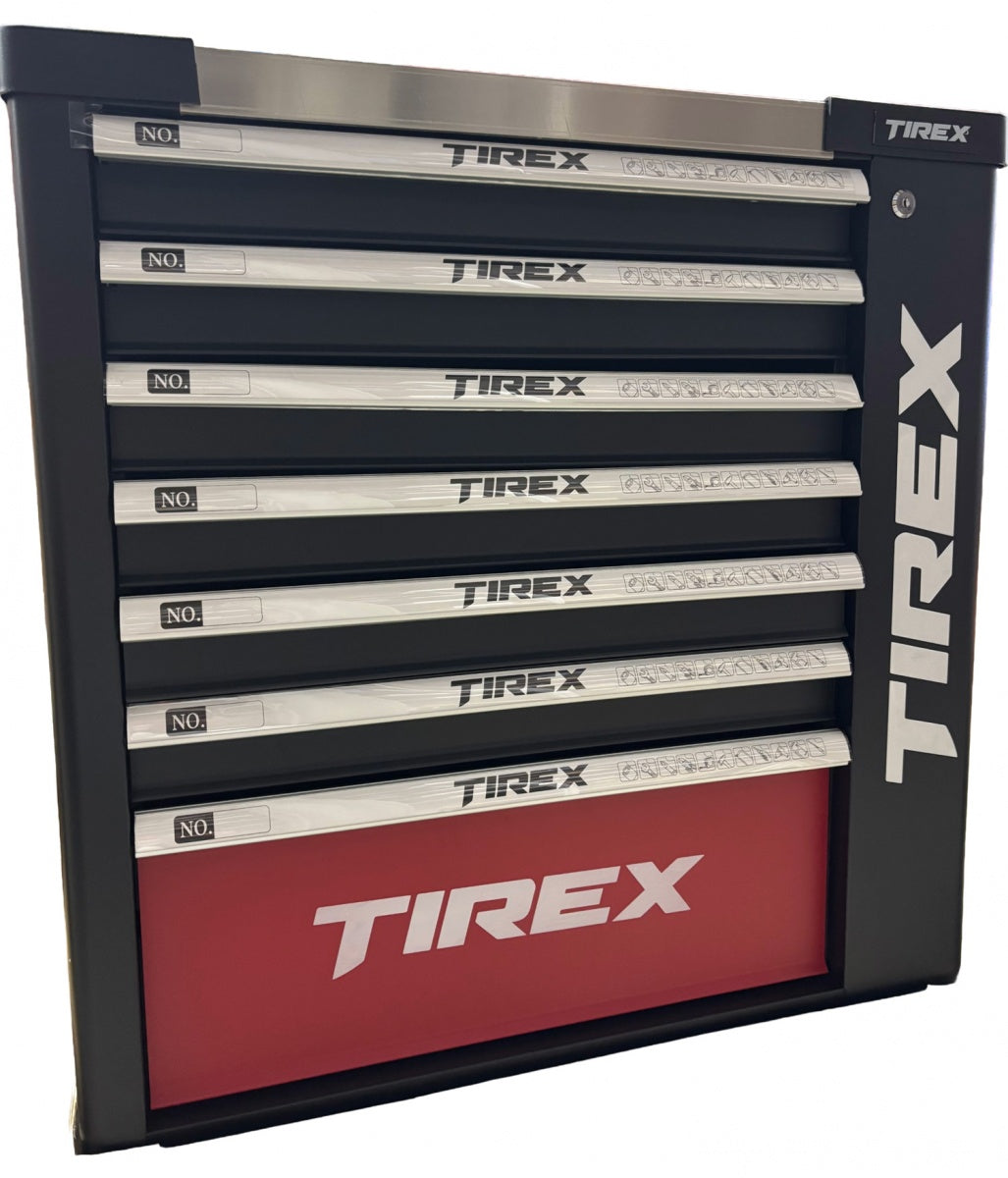 TOOL CABINET ON WHEELS | METAL WORKTOP | WITH TOOLS | 7 DRAWERS / 1 DOOR | 322 TOOLS (H7002)
