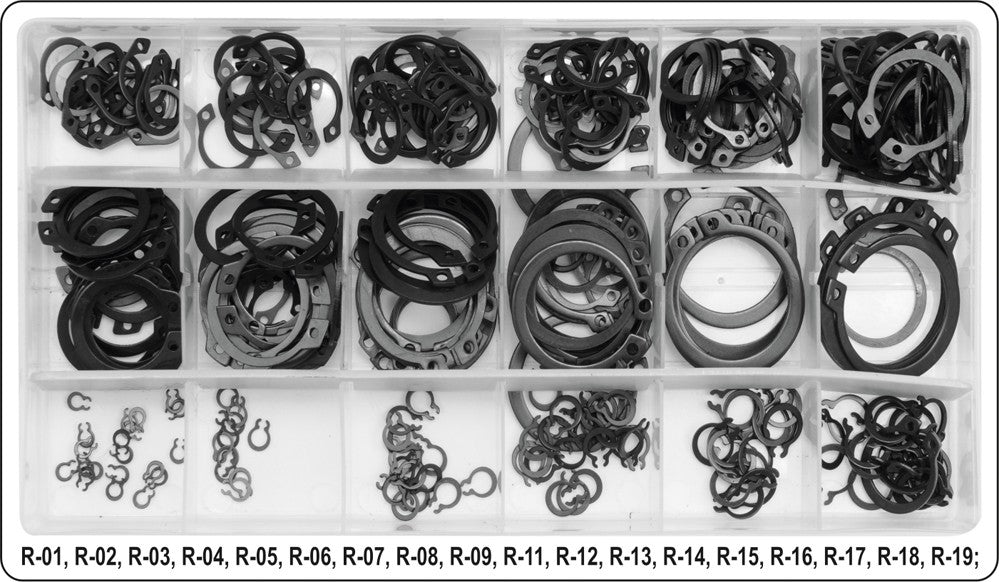 EXTERNAL CIRCLIP ASSORTMENT 300PCS (YT-06880)