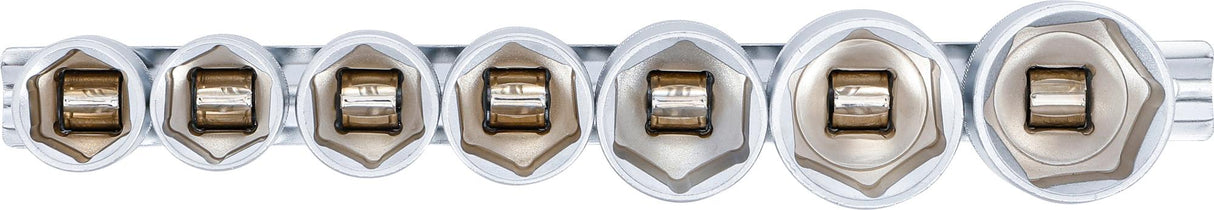 SOCKET SET, HEXAGON | 12.5 MM (1/2") DRIVE | 20 - 32 MM | 7 PCS. (9108)