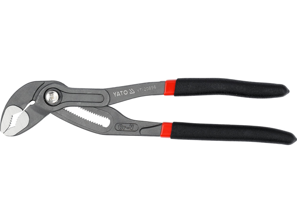 PLUMBING PLIERS FOR LARGER DIAMETER PIPES | PUSH-BUTTON LOCKING | 250 MM (YT-20896)