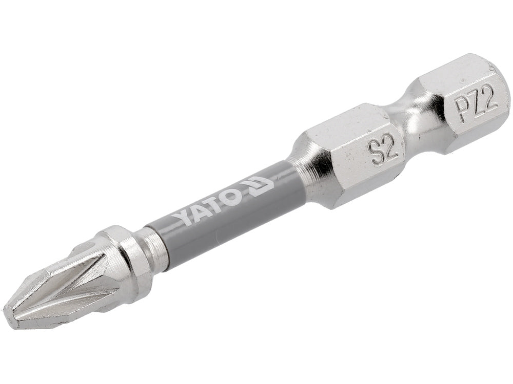 SCREWDRIVER BITS 1/4 50MM PZ2 2 PCS NI (YT-78024)