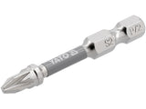 SCREWDRIVER BITS 1/4 50MM PZ2 2 PCS NI (YT-78024)