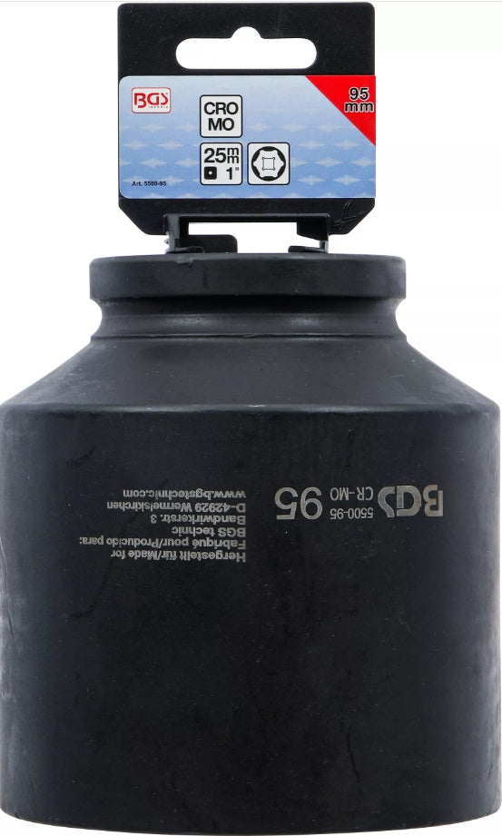 IMPACT SOCKET HEXAGON, DEEP | 25 MM (1") DRIVE | 95 MM (5500-95)