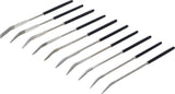 DIAMOND HOLE FILE SET | BENT | 140 X 3 MM | 10 PCS. (1921)