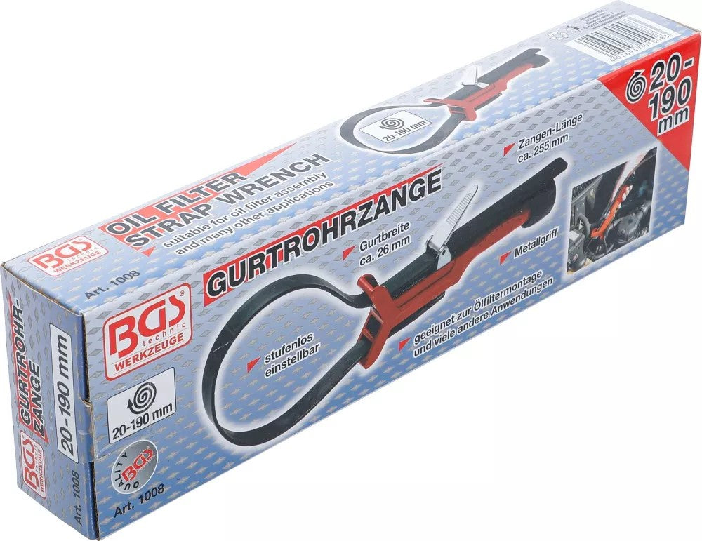 OIL FILTER STRAP WRENCH | Ø 20 - 190 MM (1008)