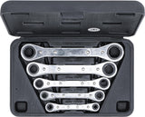 DOUBLE ENDED RATCHET WRENCH SET, STRAIGHT, REVERSIBLE | 6 X 8-19 X 22 MM | 5 PCS. (1450)