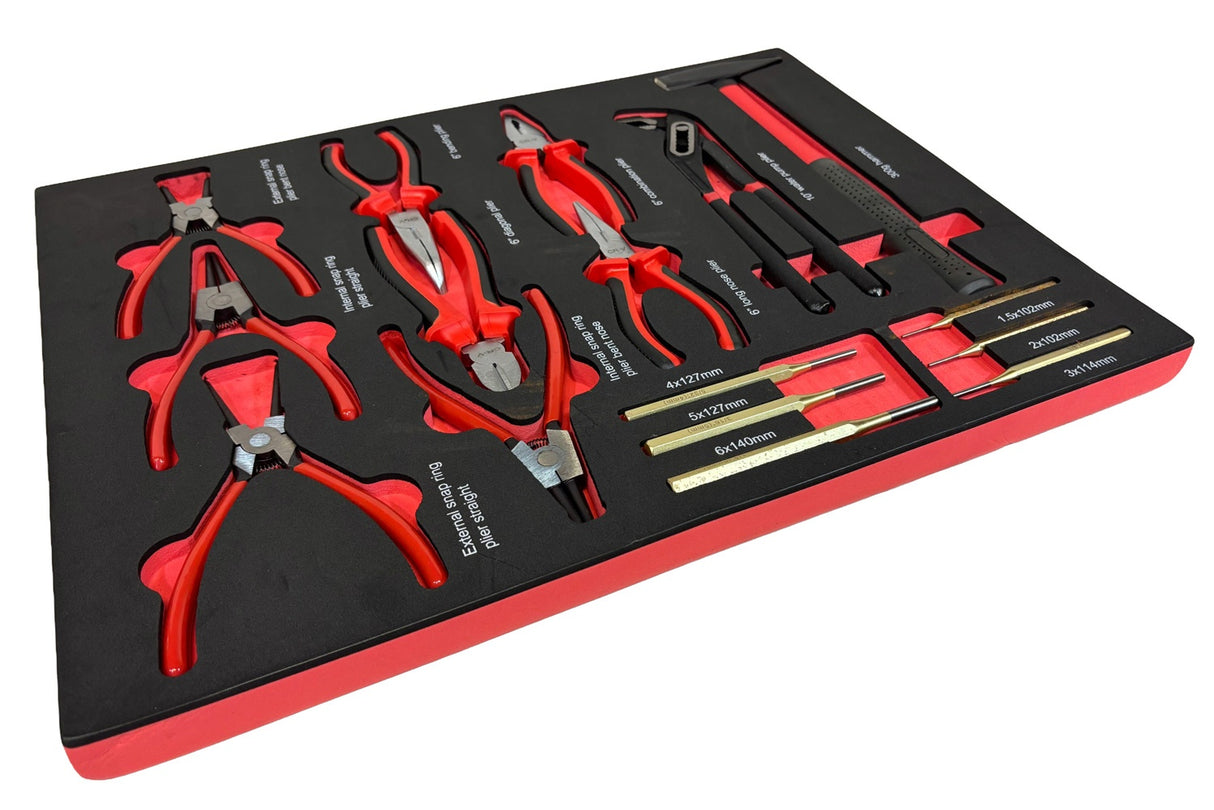 TOOL CABINET ON WHEELS | METAL WORKTOP | WITH TOOLS | 7 DRAWERS / 1 DOOR | 322 TOOLS (H7002)