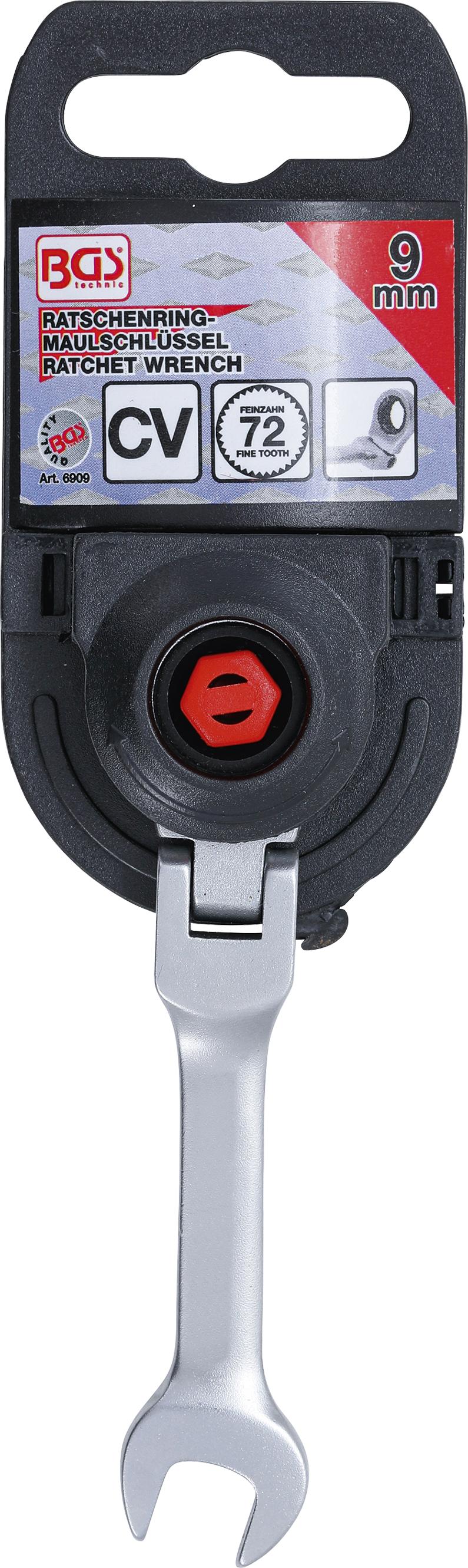 RATCHET COMBINATION WRENCH | SHORT | ADJUSTABLE | 9 MM (6909)