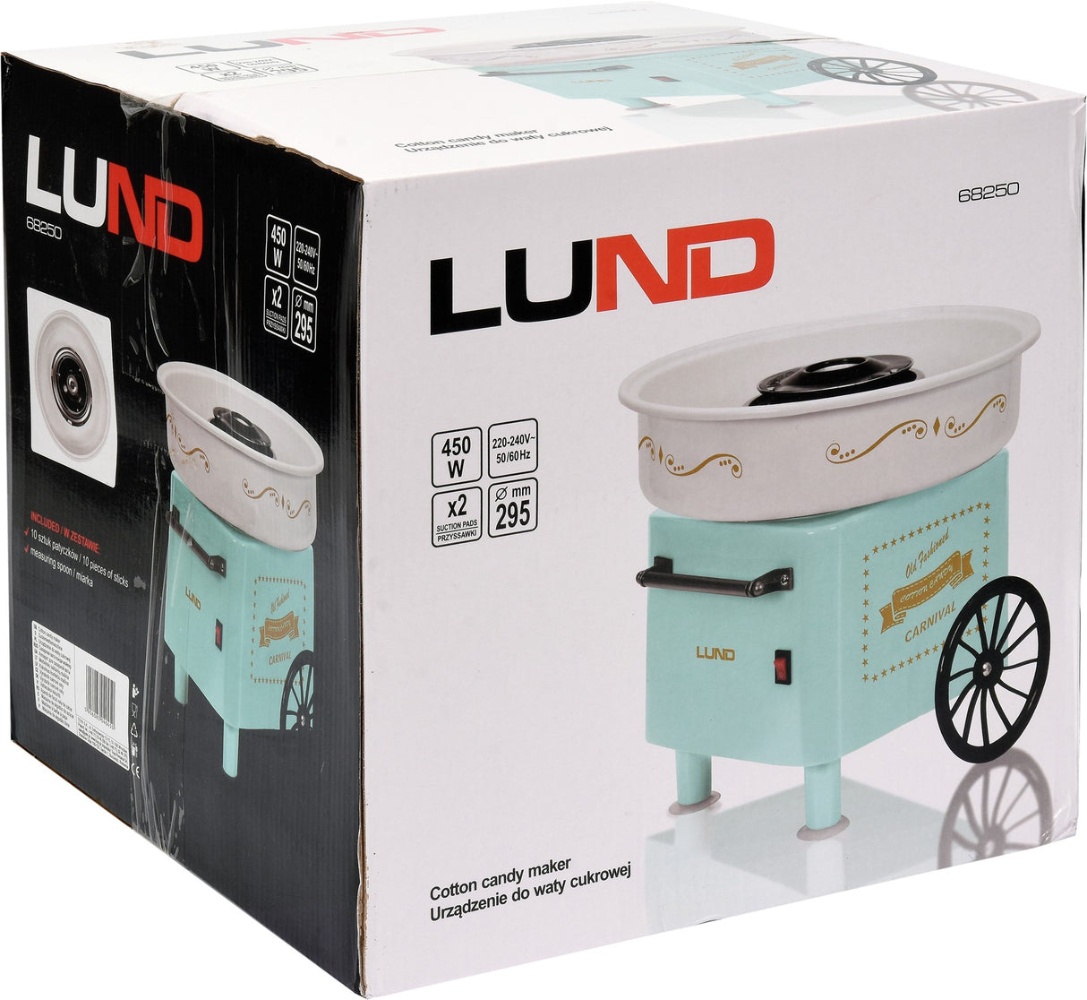 COTTON CANDY MAKER 450W,TROLLEY (68250)