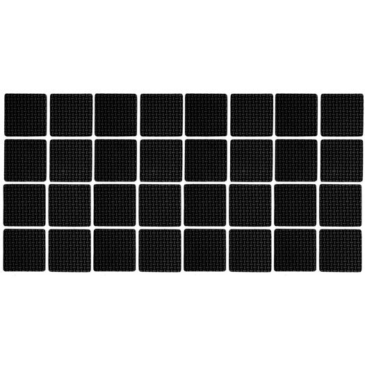 ADHESIVE PADS FOR FURNITURE BLACK 18X18MM | 32 PCS. (74895)
