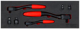 REVERSIBLE RATCHET SET WITH ADAPTERS | 6.3 MM (1/4") - 10 MM (3/8") - 12.5 MM (1/2") | 7 PCS (72122)