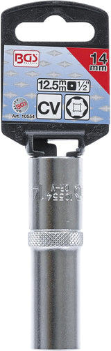 SOCKET, HEXAGON, DEEP | 12.5 MM (1/2") DRIVE | 14 MM (10554)