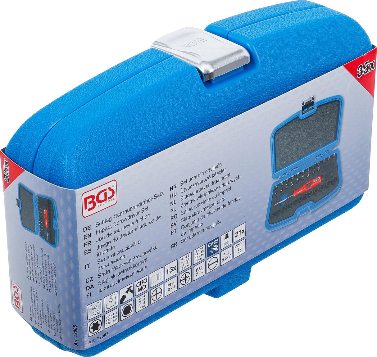 IMPACT SCREWDRIVER SET | 6.3 MM (1/4") | 36 PCS. (72005)