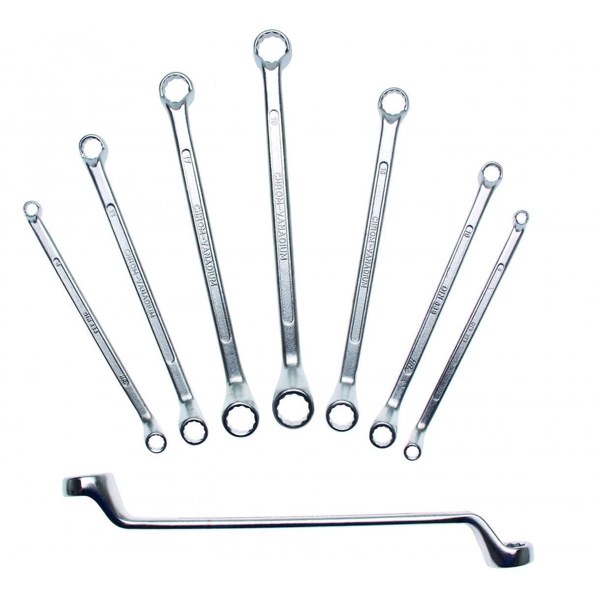 DOUBLE RING SPANNER SET | OFFSET | 6 X 7 - 20 X 22 MM | 8 PCS. (1212)