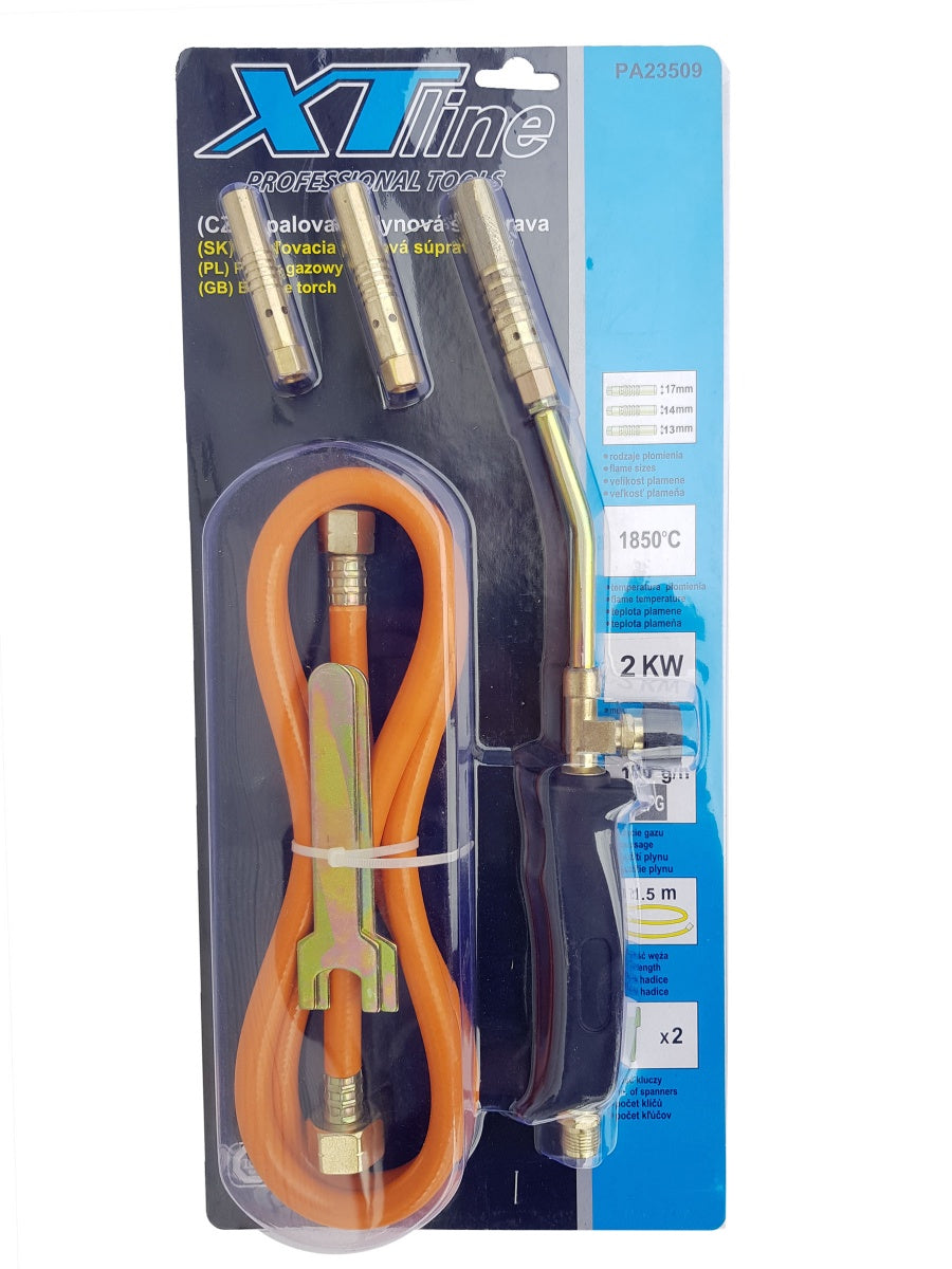 GAS BURNER WITH HOSE AND INTERCHANGEABLE NOZZLES | 1850°C (78390V)