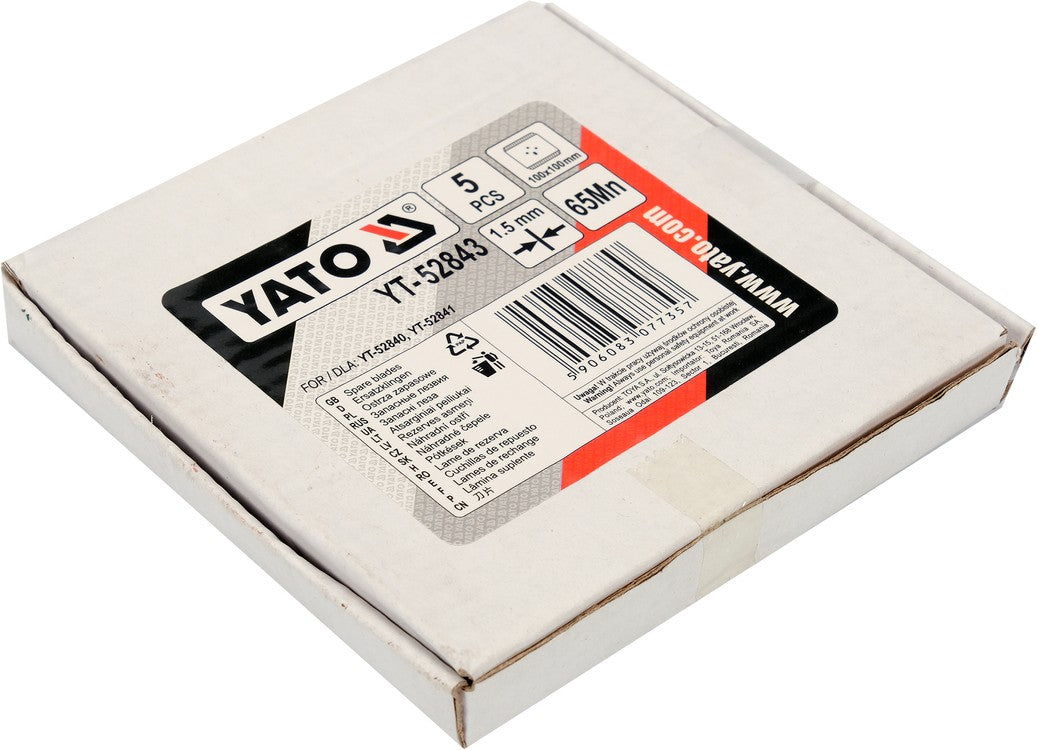 SPARE BLADES 100MM 4" 65MN 5PCS (YT-52843)