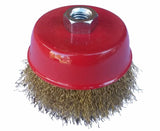 WIRE BRUSH POT TYPE | BRASS-PLATED | 100 MM | M14 (ES730100)