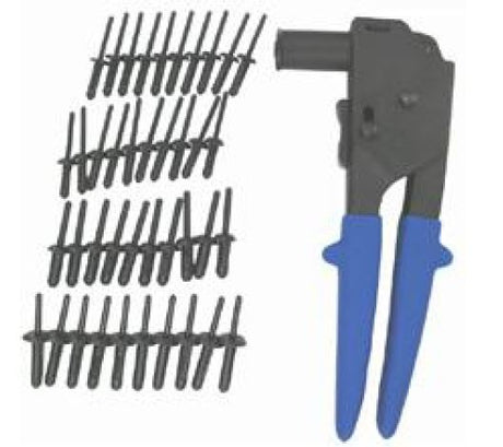 RIVET TOOL FOR PLASTIC RIVETS WITH 40 PCS. RIVETS (RK1201)