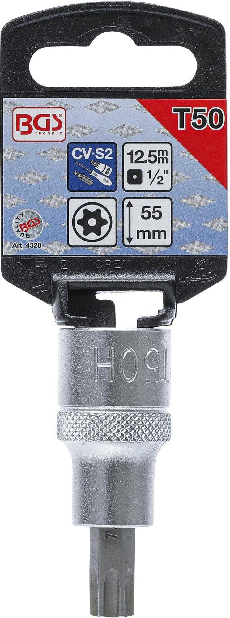 BIT SOCKET | 12.5 MM (1/2") DRIVE | T-STAR TAMPERPROOF (FOR TORX) T50 (4328)